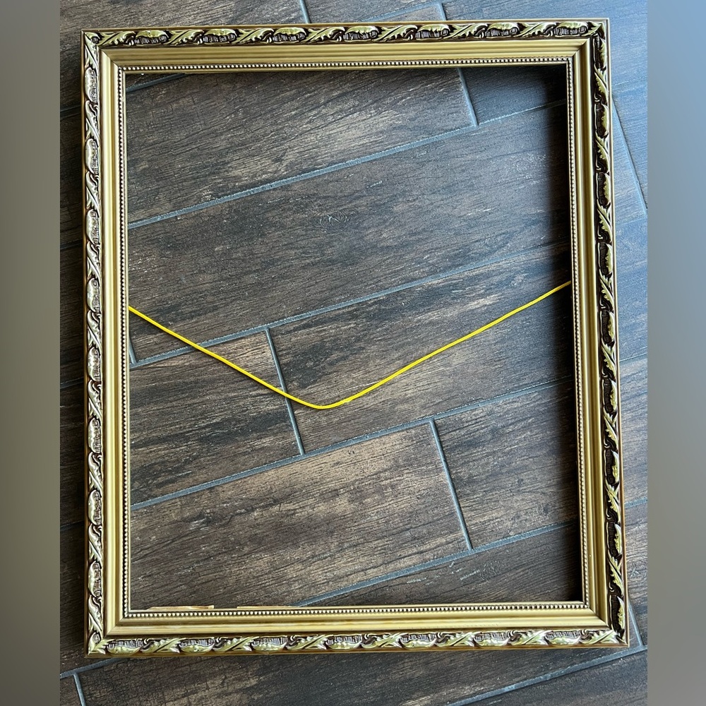 Vintage Large Elegant Gold Picture Frame 27"x23"